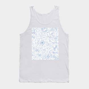 Blue foggy flowers Tank Top